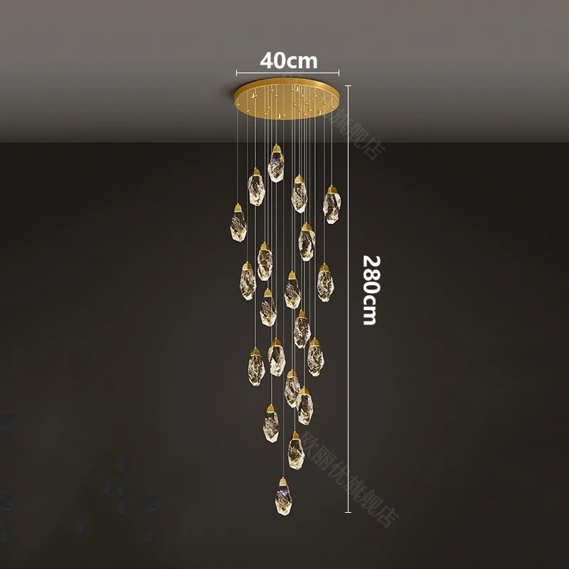 Meteorite Crystal LED Chandelier