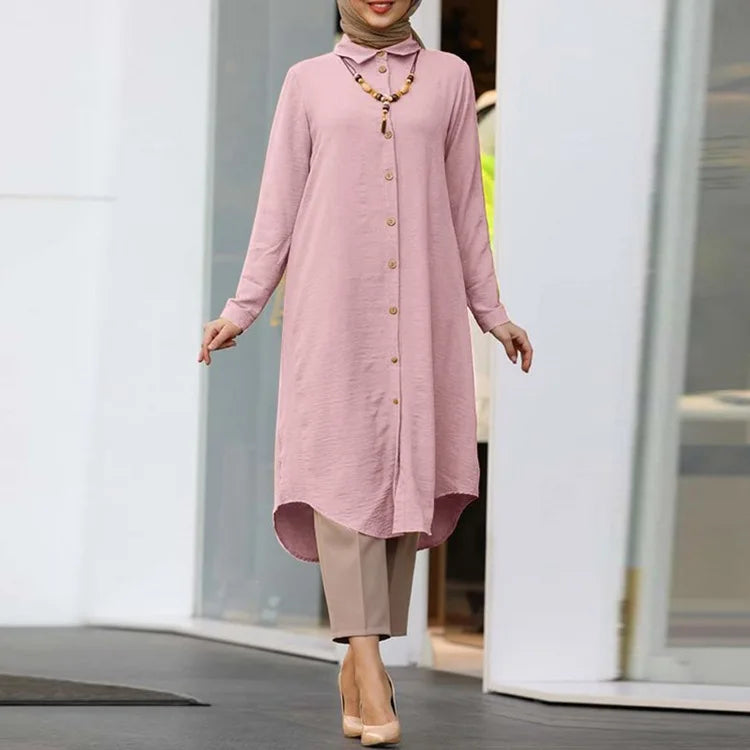 Women's Loose Long-Sleeve Modest Tunic - alternate view