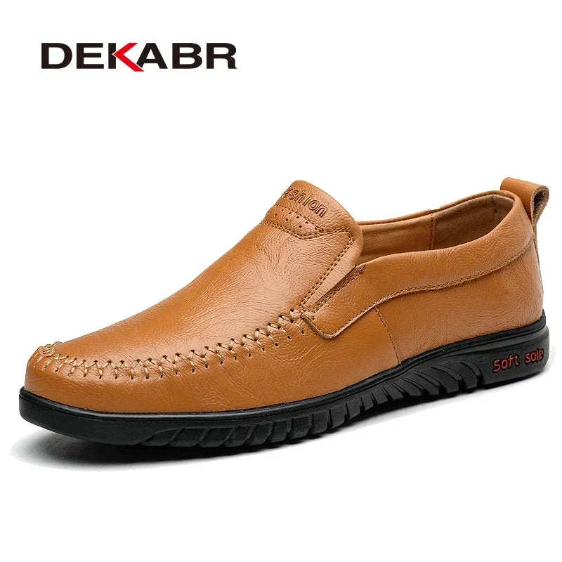 Men's Genuine Leather Slip-On Loafers