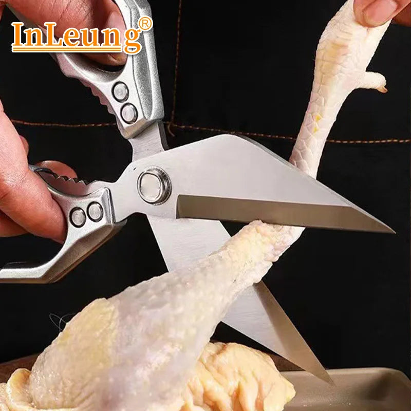 Kitchen Scissors Stainless Steel Cooking Accessories Multi Function Tool Food Scissor For Chicken Vegetables Barbecue Meat Fish
