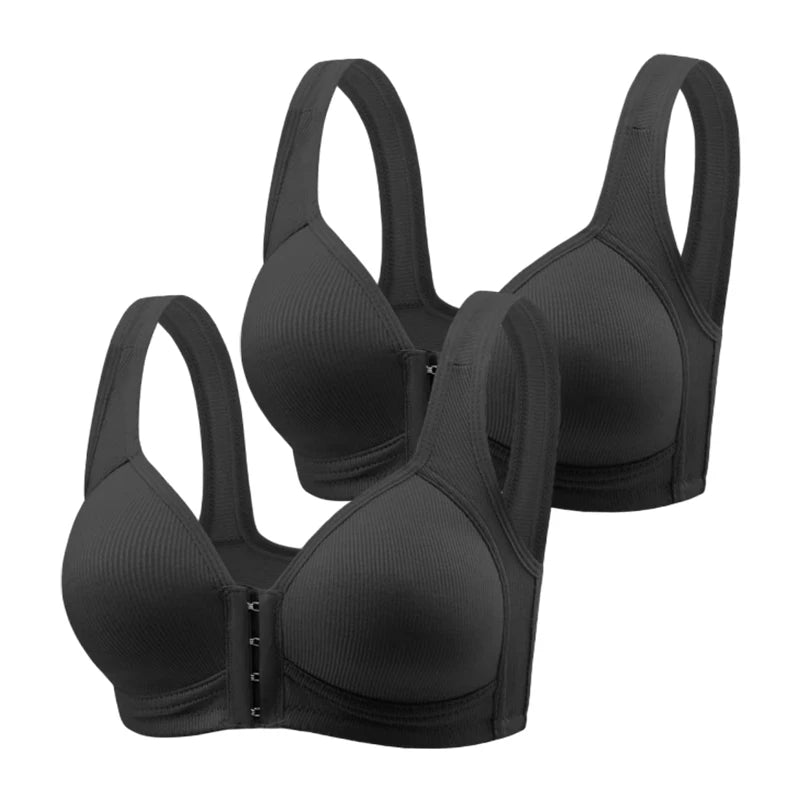 Seamless Front-Closure Push-Up Bra