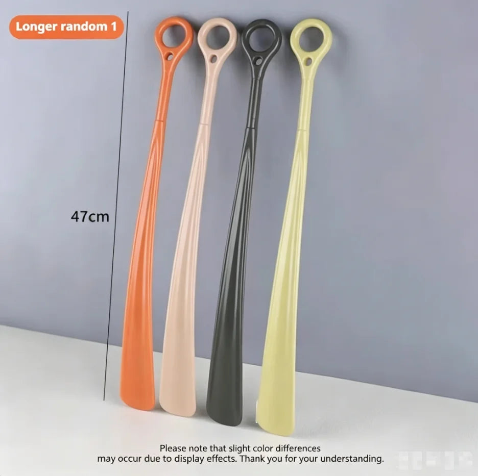 Long-Handled Shoe Horn – 47cm with Hanging Ring, Easy-Reach Design