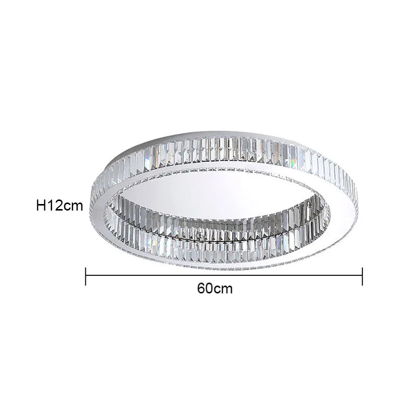 Round Crystal Ceiling Lamp, Luxury