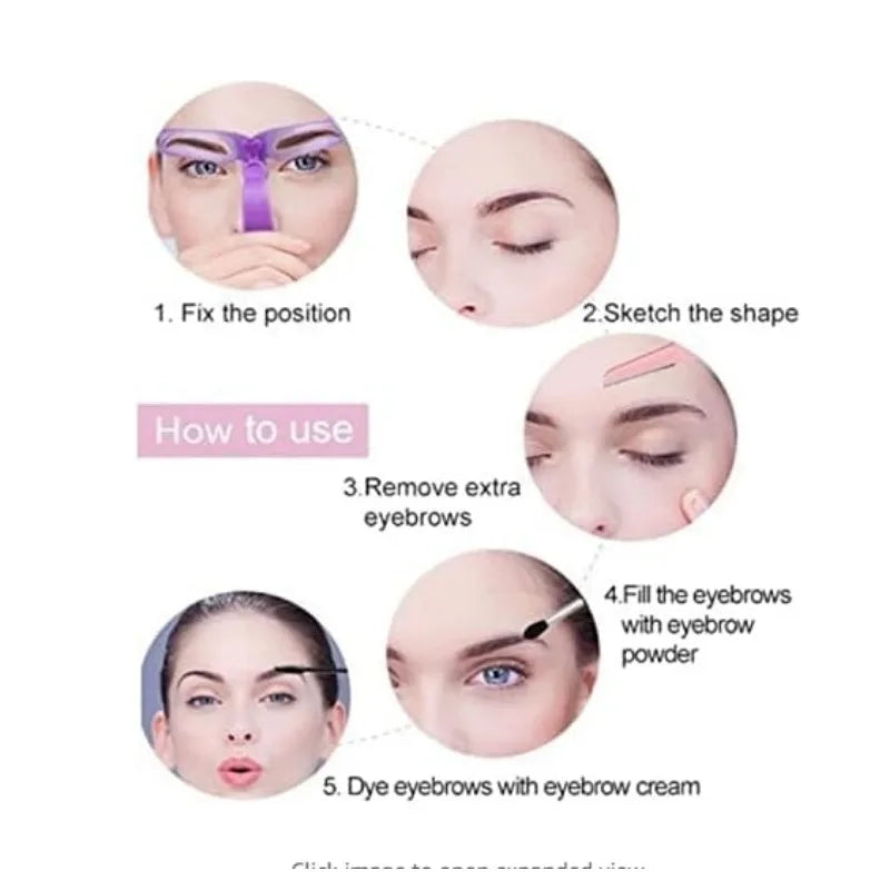8-Piece Eyebrow Shaping Stencil Kit