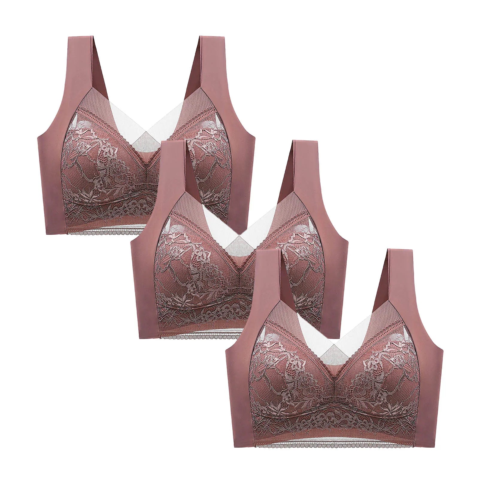 3-Piece Lace Push-Up Bra Set