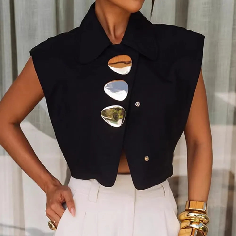Women's Sleeveless Office Blouse
