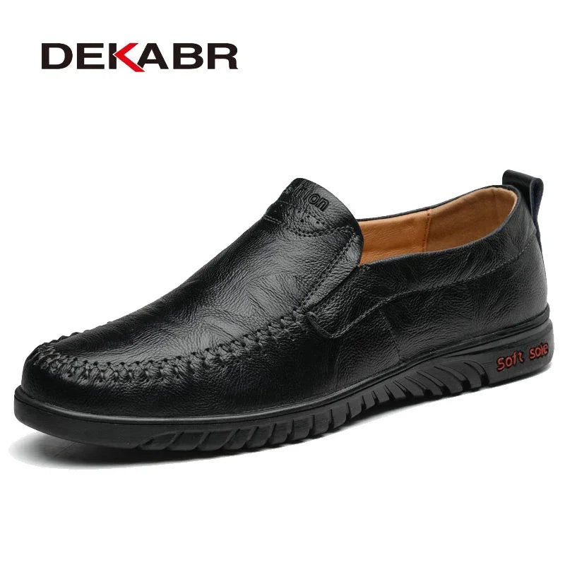 Men's Genuine Leather Slip-On Loafers