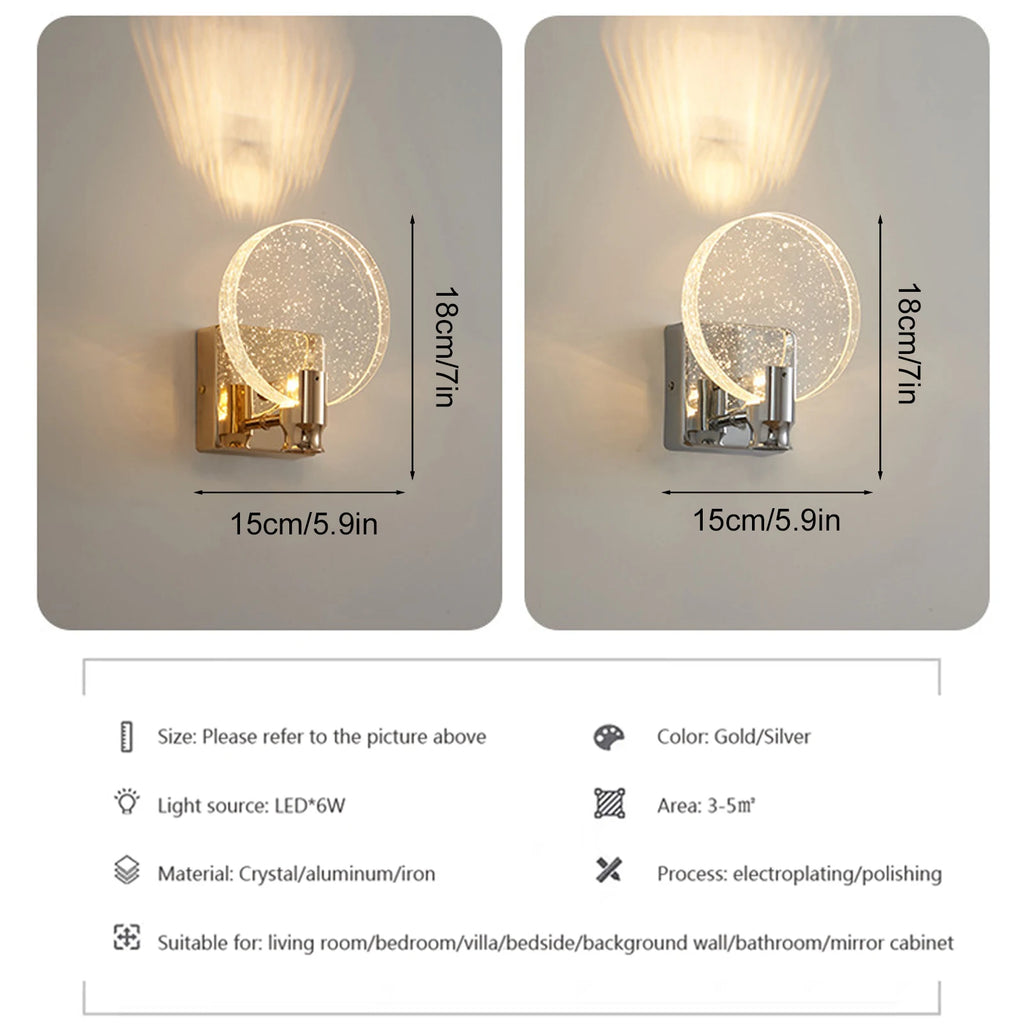 Crystal LED Wall Lamp