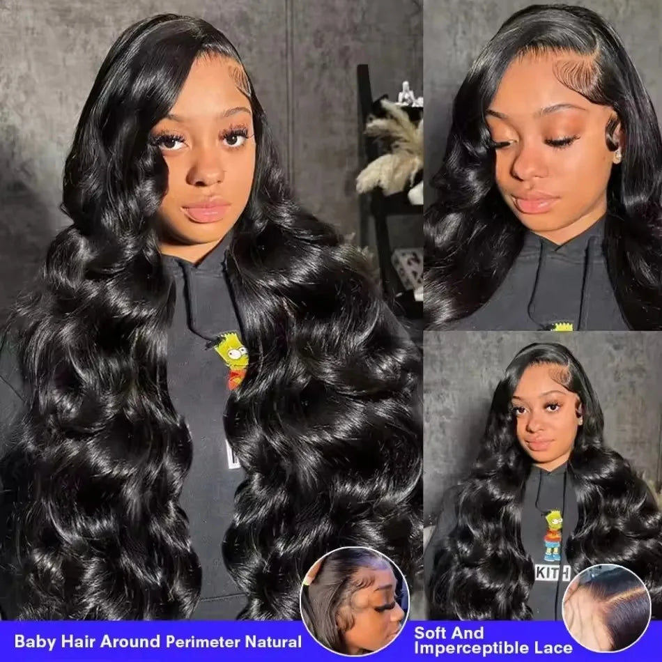 13x4/13x6 HD Body Wave Lace Frontal Wig – Brazilian Human Hair, up to 40"