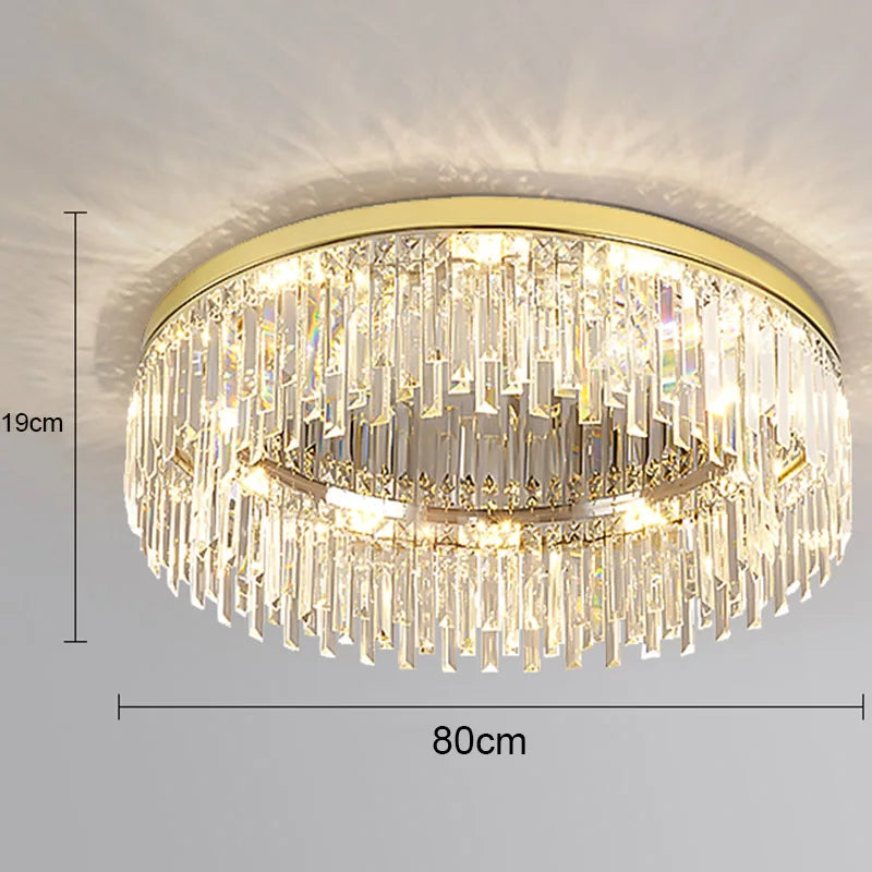 Round Crystal Ceiling Lamp