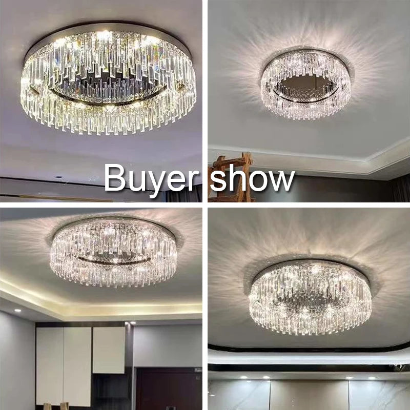 Round Crystal Ceiling Lamp
