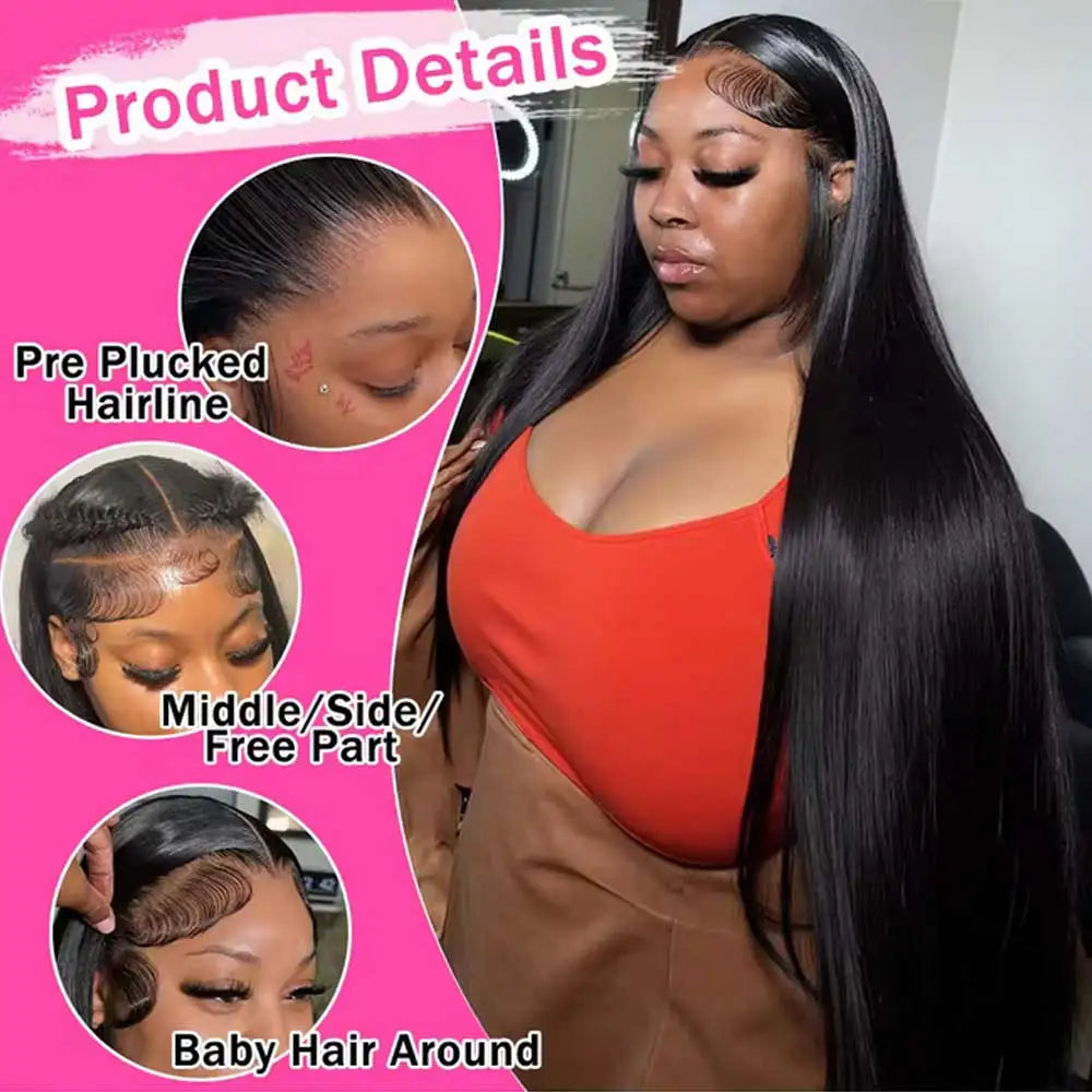 Straight HD Lace Front Human Hair Wig