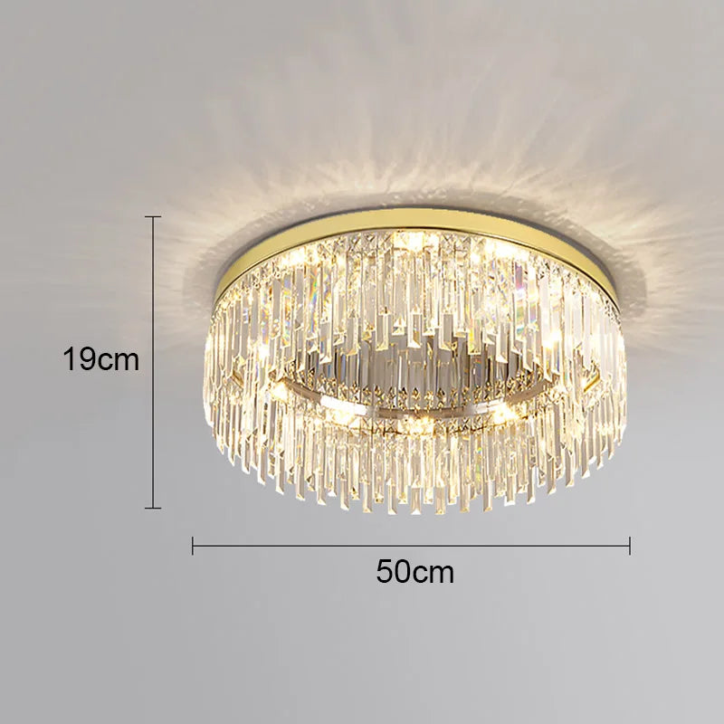 Round Crystal Ceiling Lamp