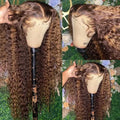 HD Lace Frontal Wig, Highlight Curly Human Hair