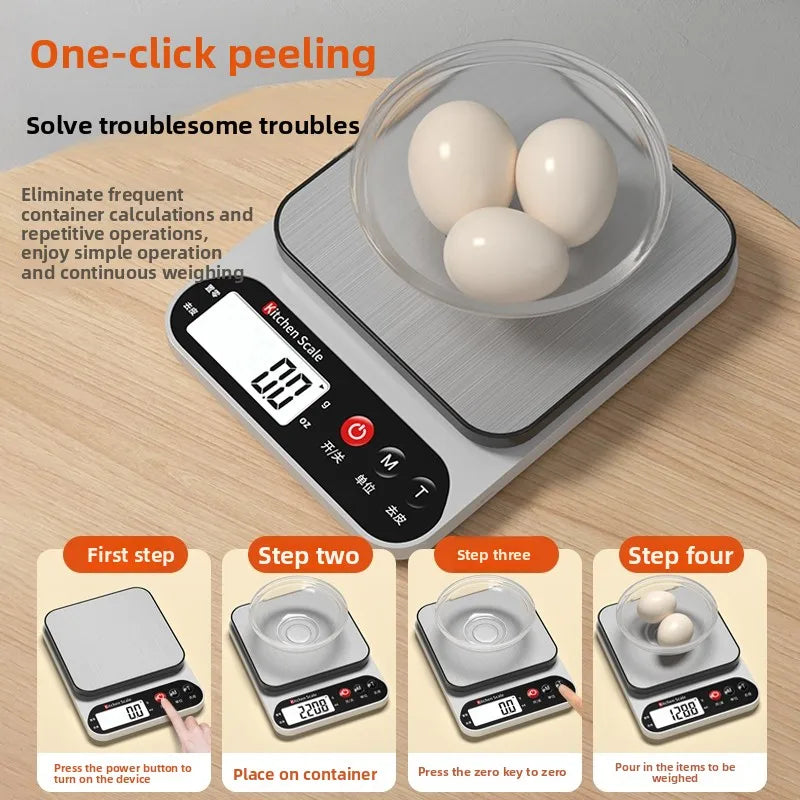 Kitchen Scale Electronic Scale Household Small Precision Electronic Weighing High Precision Food Scale Baking Gram Weighing