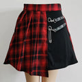 Plaid Pleated High-Waist Mini Skirt