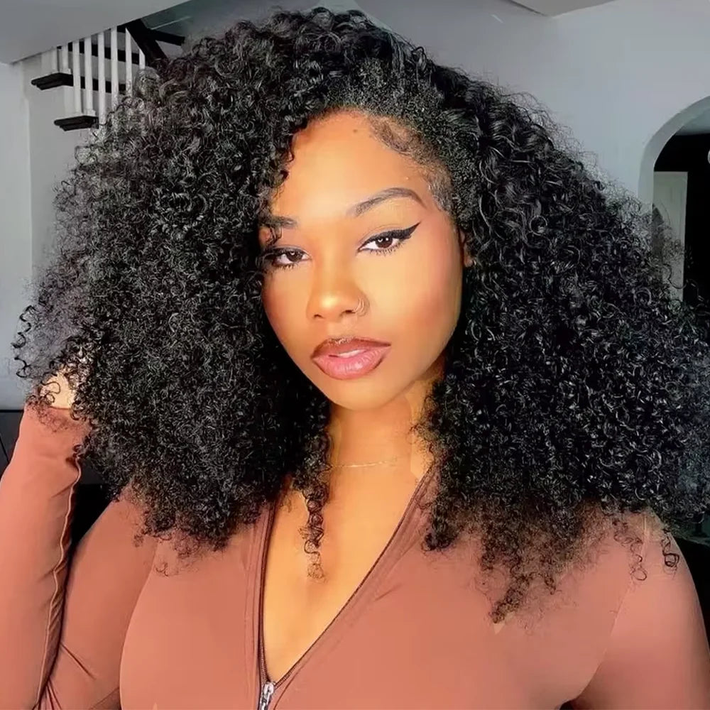 Drawstring Headband Wig, Kinky Curly