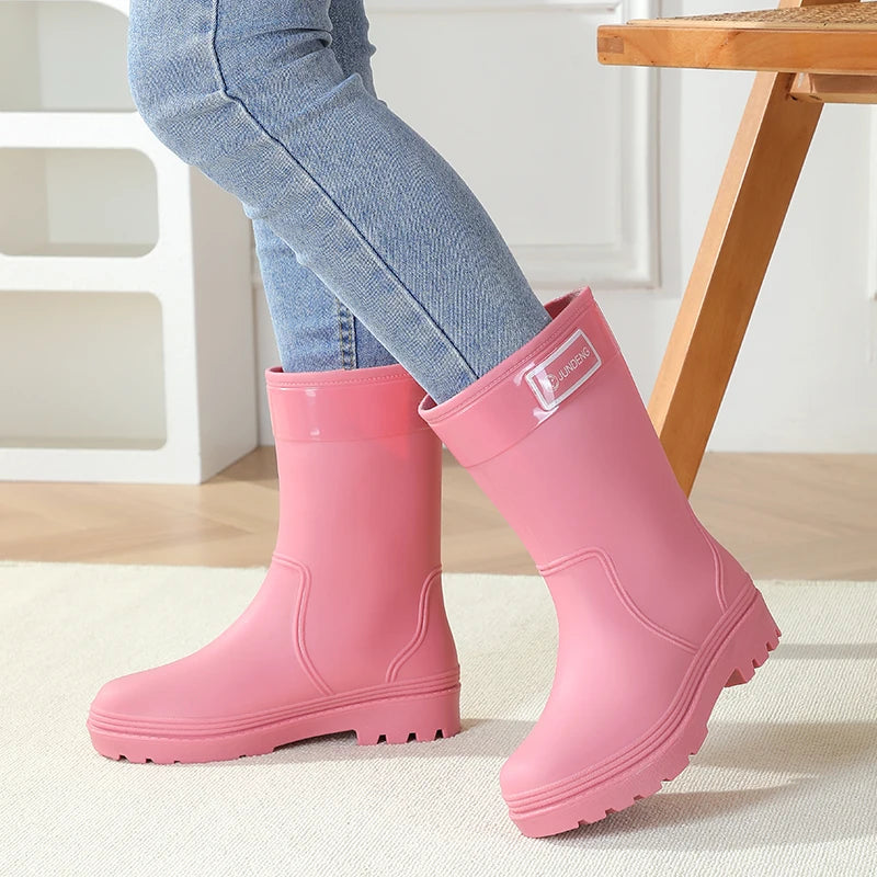 Women's Mid-Calf Waterproof Rain Boots