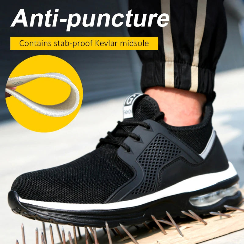 Men's Steel Toe Safety Work Shoes - detail view