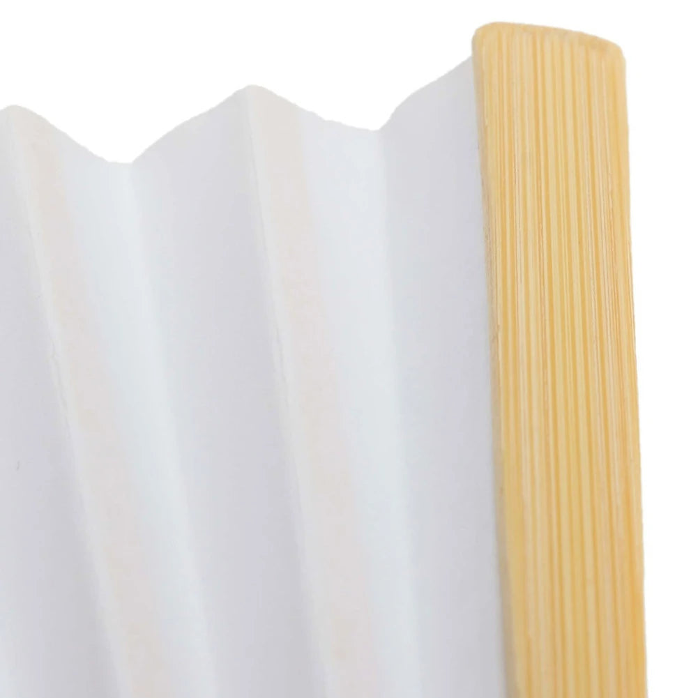 DIY Blank Paper Folding Fans