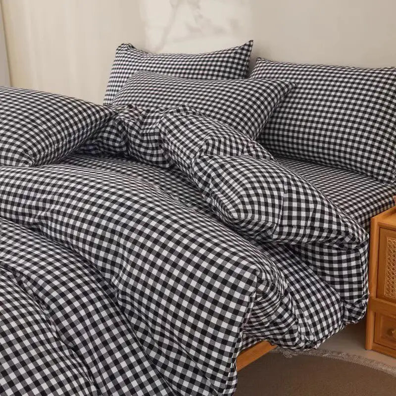 Washed Cotton Plaid Fabric by the Meter
