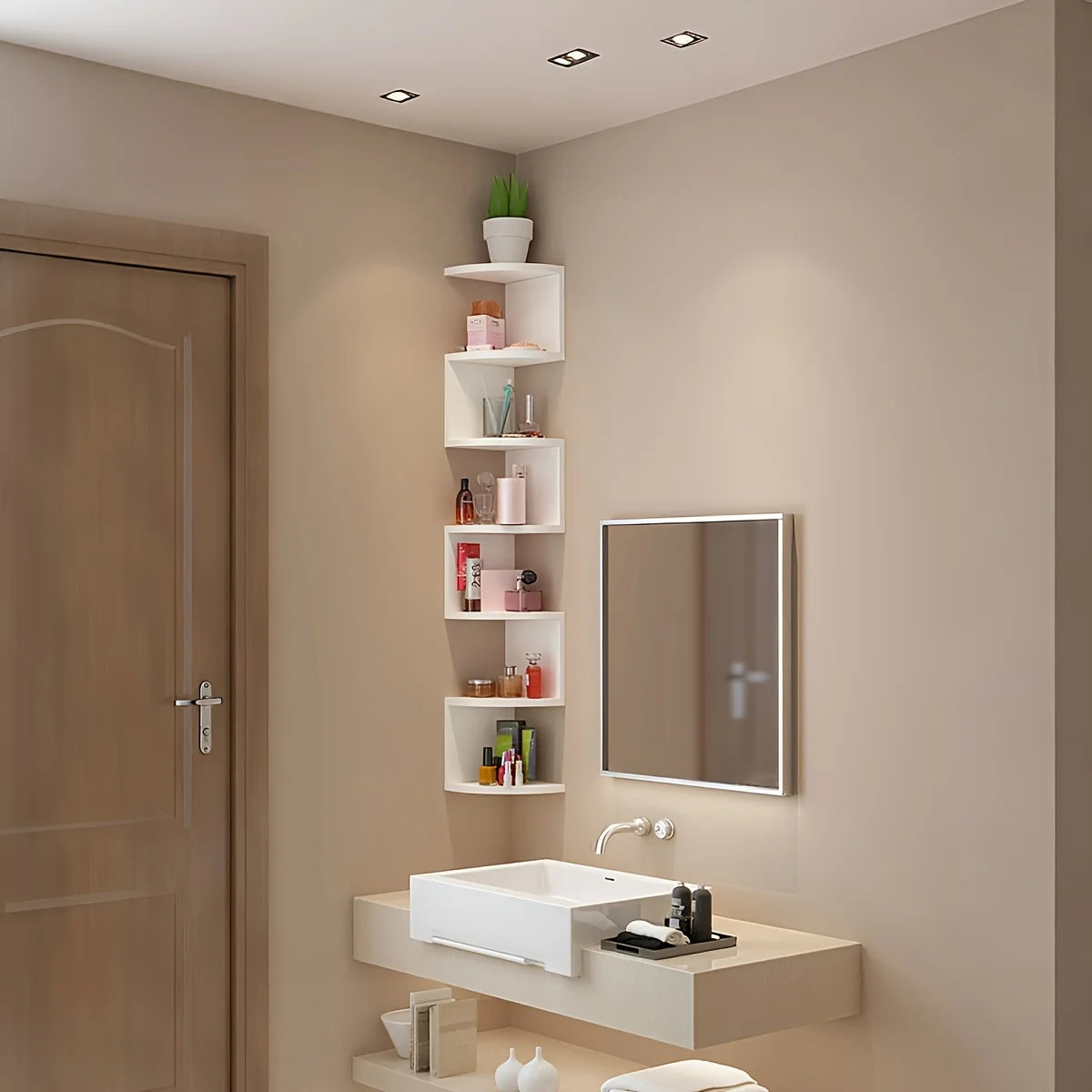 7-Tier Wall-Mounted Corner Shelf - alternate view