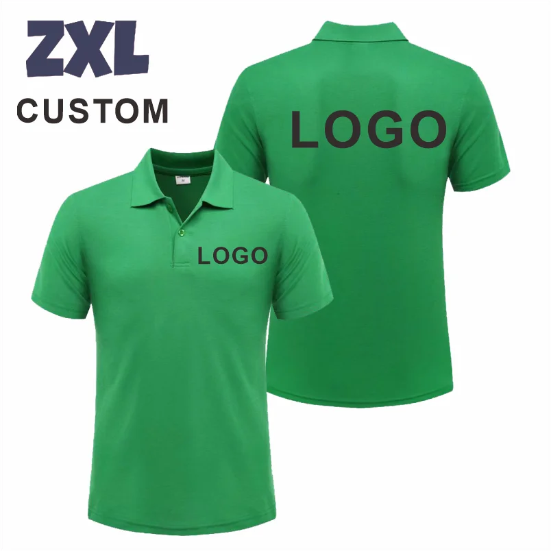 Custom Logo Breathable Polo Shirt - detail view