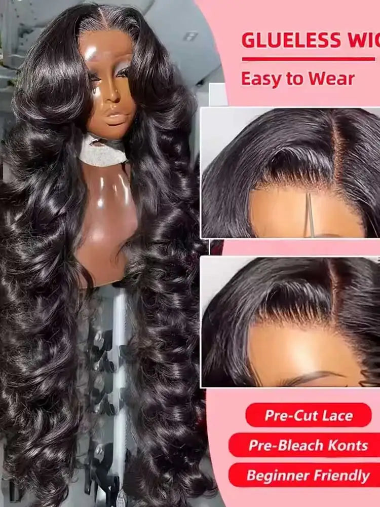 13x4/13x6 Wear & Go Glueless Wig – Body Wave Wet & Wavy Human Hair, 250% Density, up to 42"