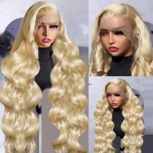 HD Lace Front Wig, Blonde Body Wave with Baby Hair - alternate view