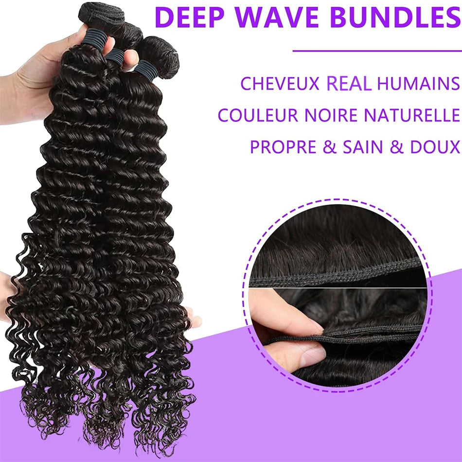 Burmese Raw Curly Deep Wave Human Hair Bundles - alternate view