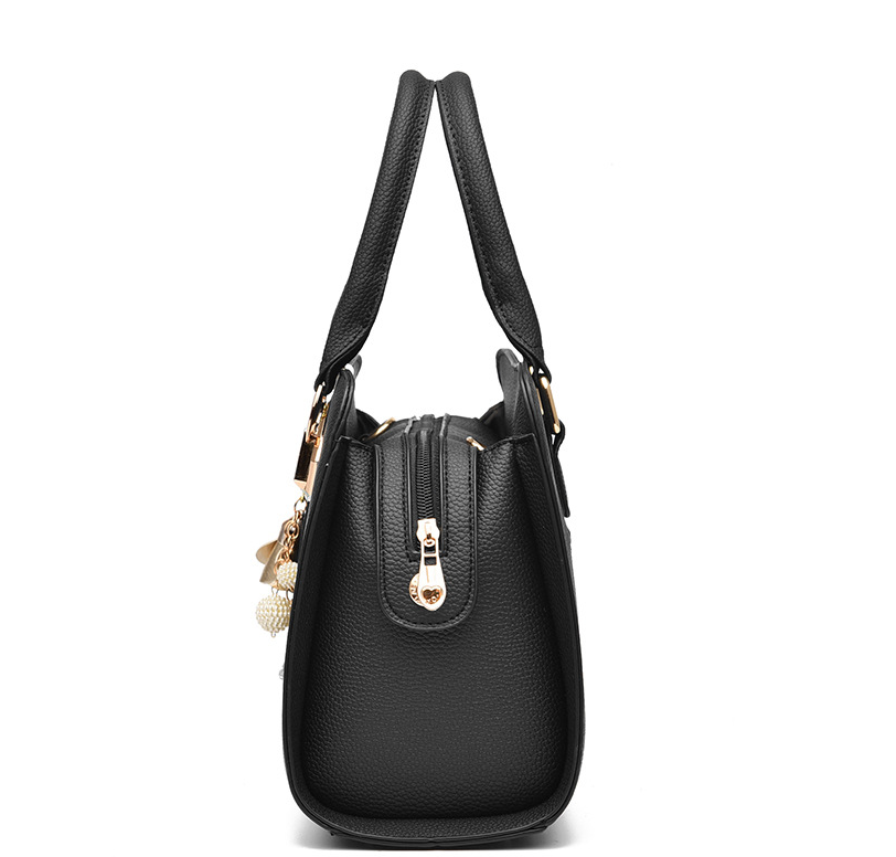 Large Capacity PU Crossbody Bucket Bag - detail view
