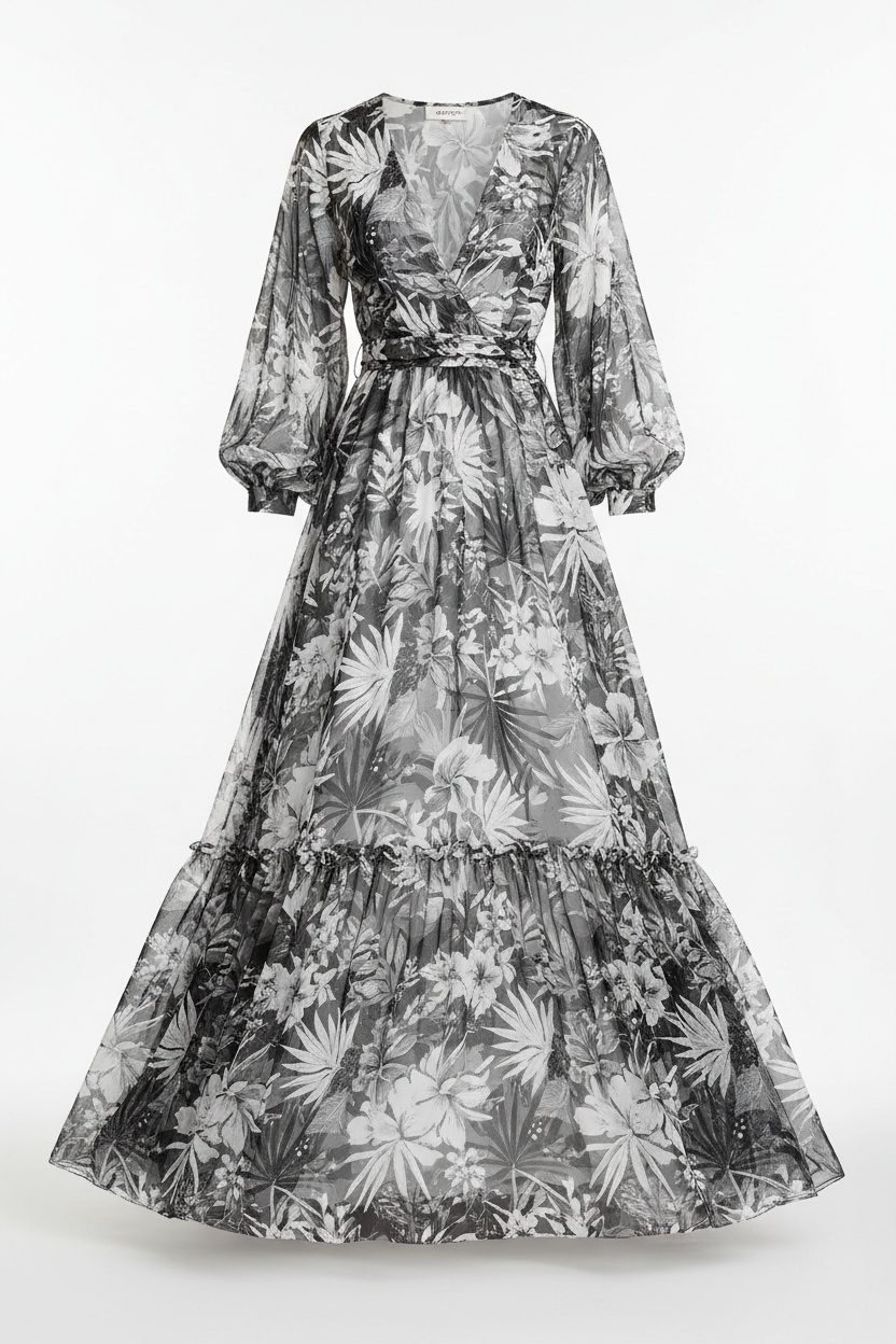 Donna Karan Floral Maxi Dress