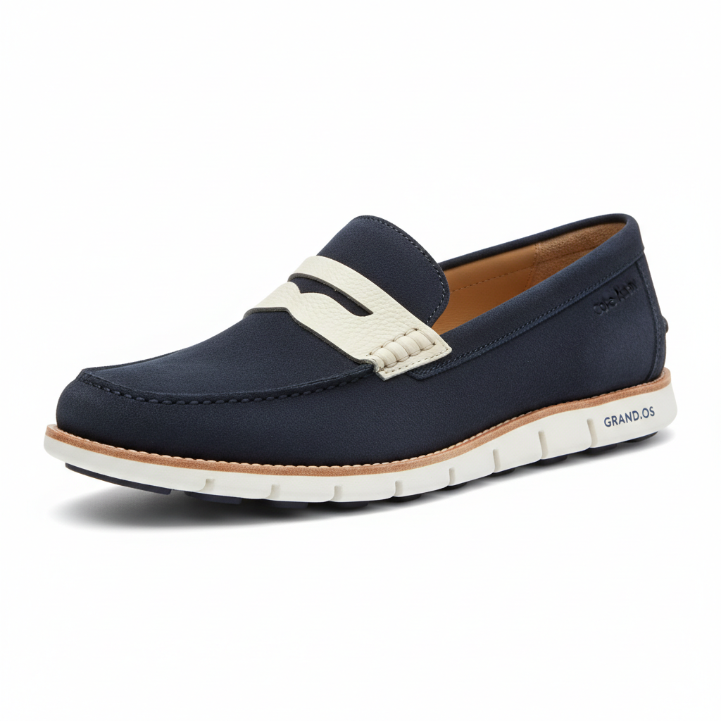Cole Haan OriginalGrand Penny Loafer Navy Blazer Ivory