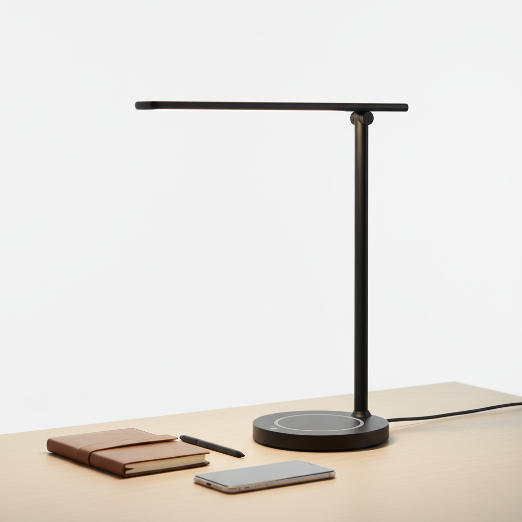 Smart LED Desk Lamp with Wireless Charging and USB Port