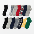 Men's Ankle Socks Collection 12-Pack in assorted colors and patterns