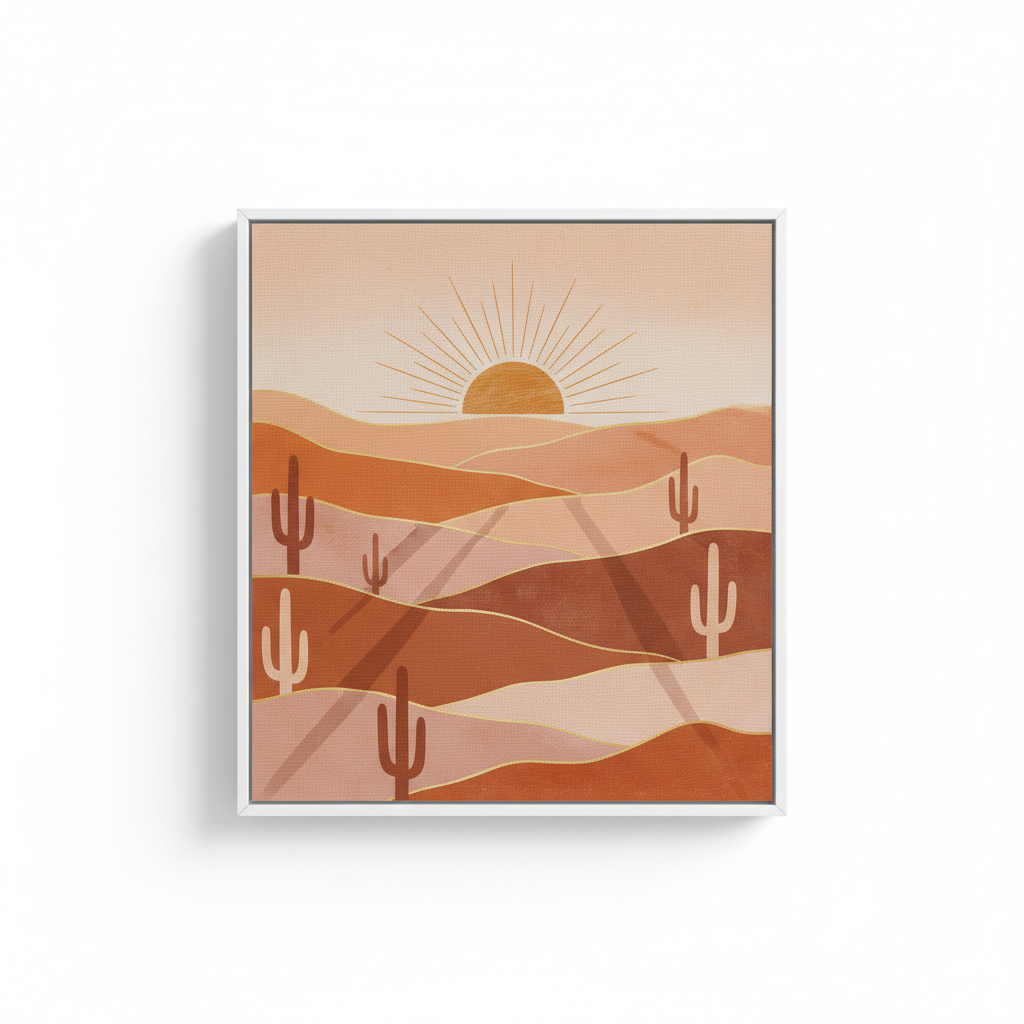 Boho Sunset Desert Canvas Print
