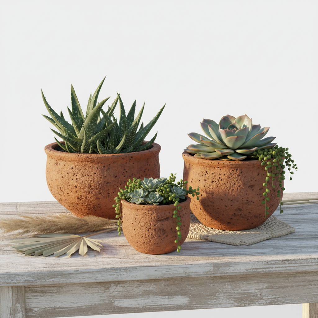 Terracotta Succulent Pot Set 3-Pack