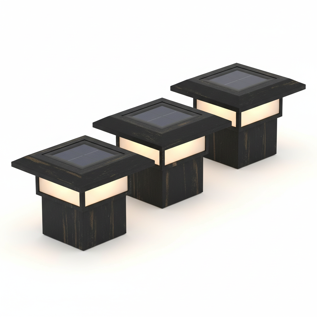 Solar Powered Outdoor Deck Post Cap Lights