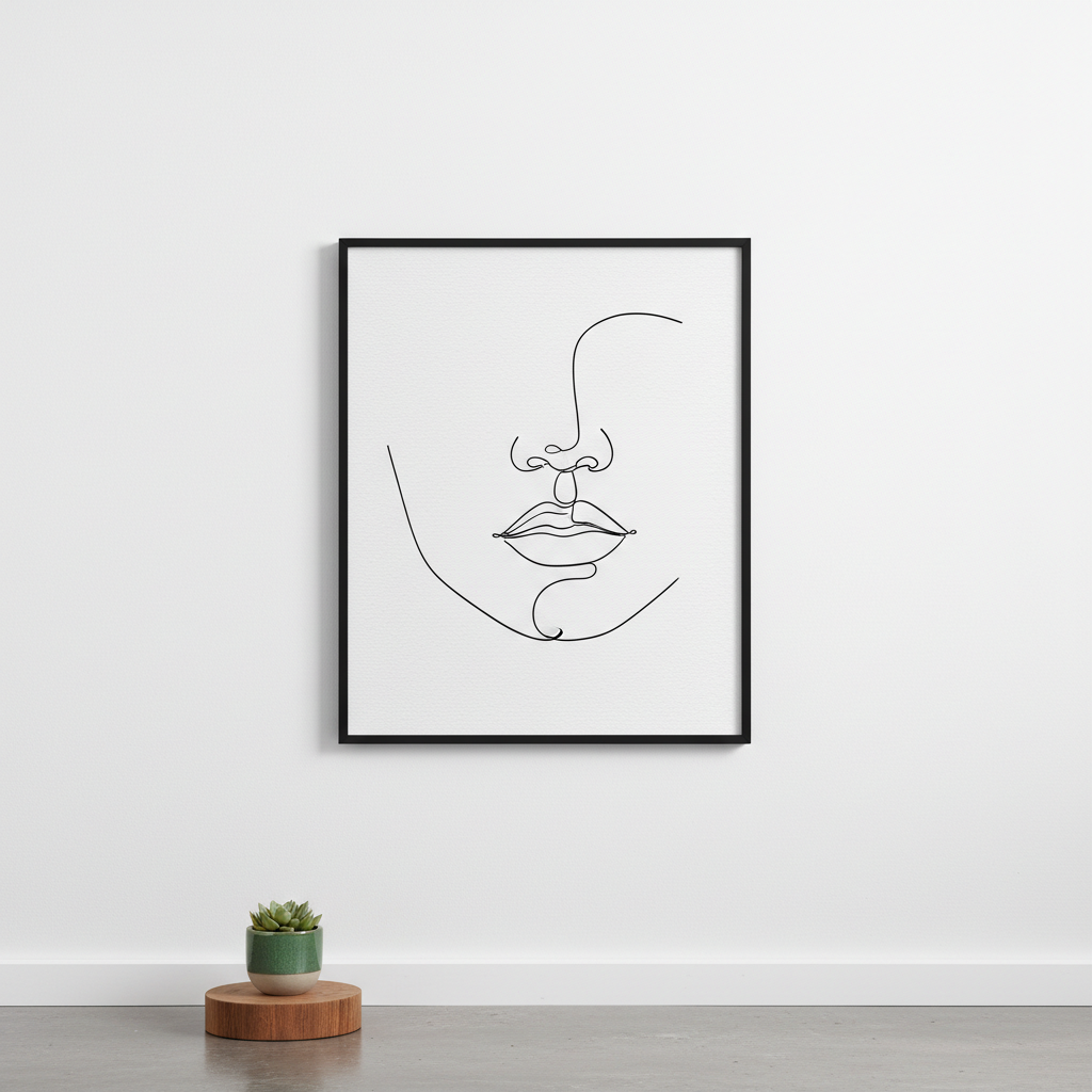 Modern Minimalist Line Art Print