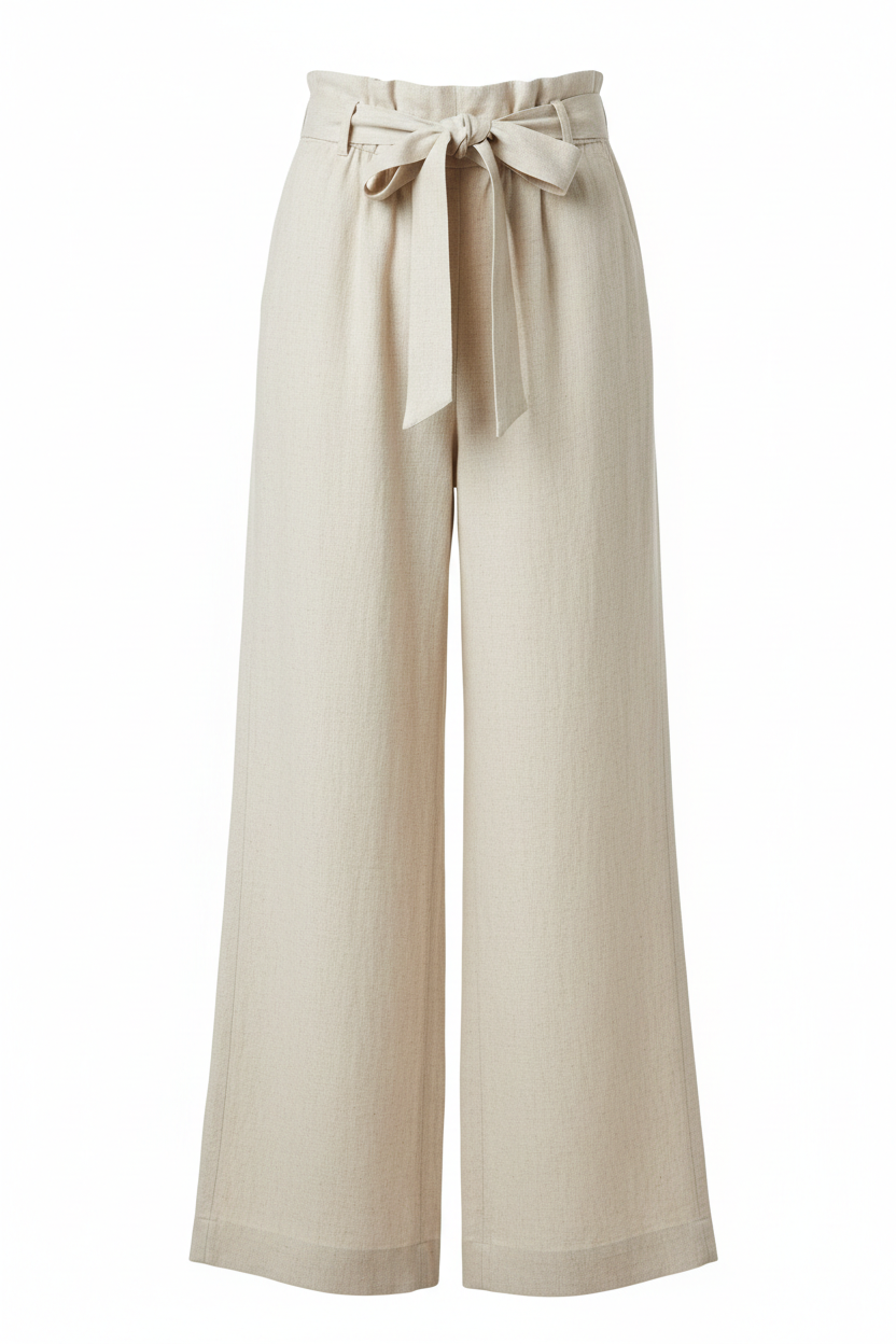 Donna Karan Linen Wide Leg Pants