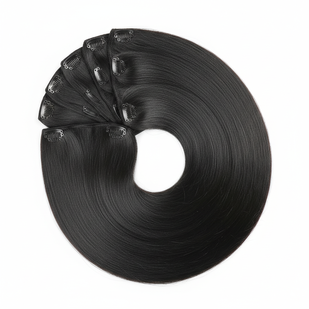 Women's Clip-In Hair Extensions Natural Black