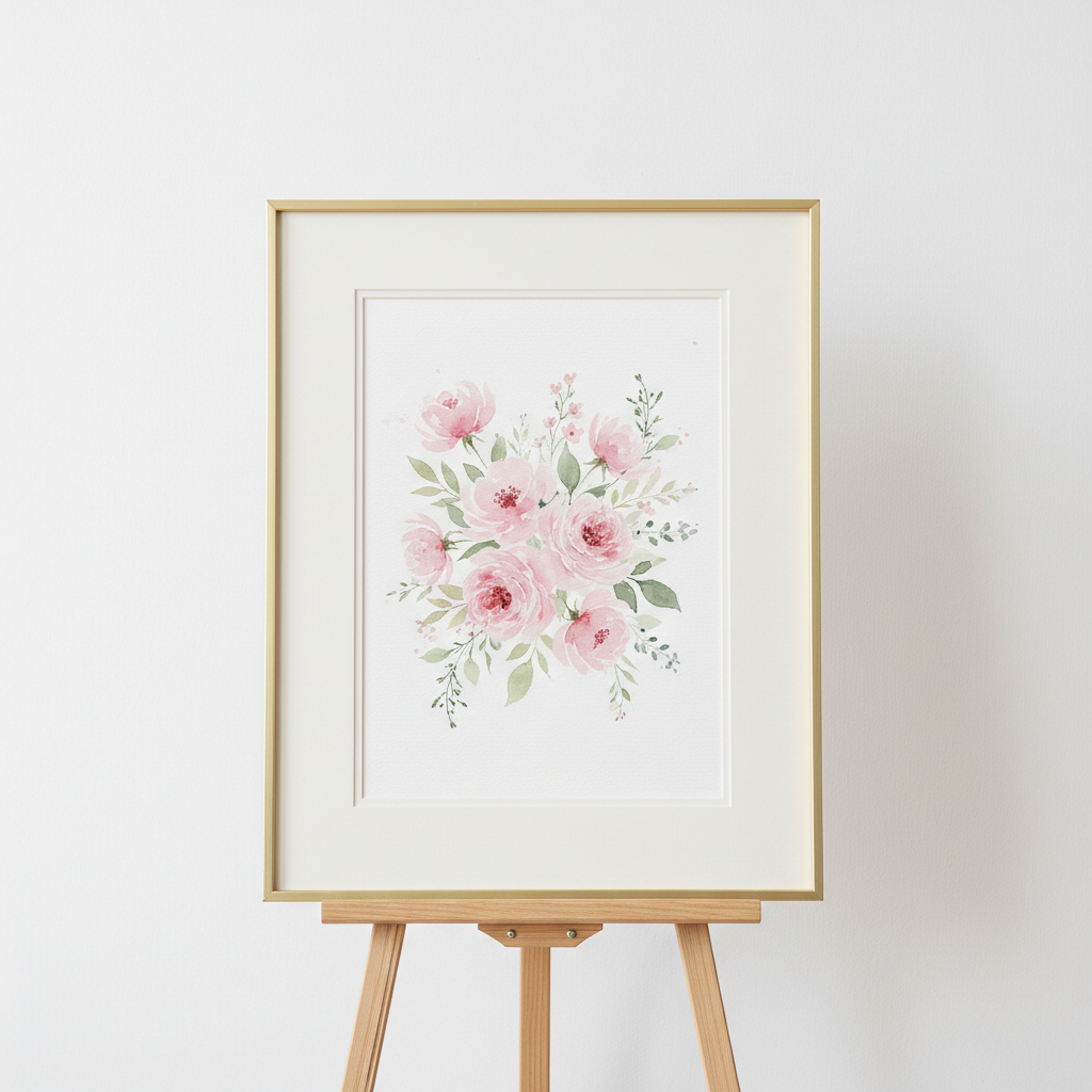 Floral Watercolor Wall Art Print