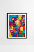 Colorful Abstract Bedroom Wall Art Print