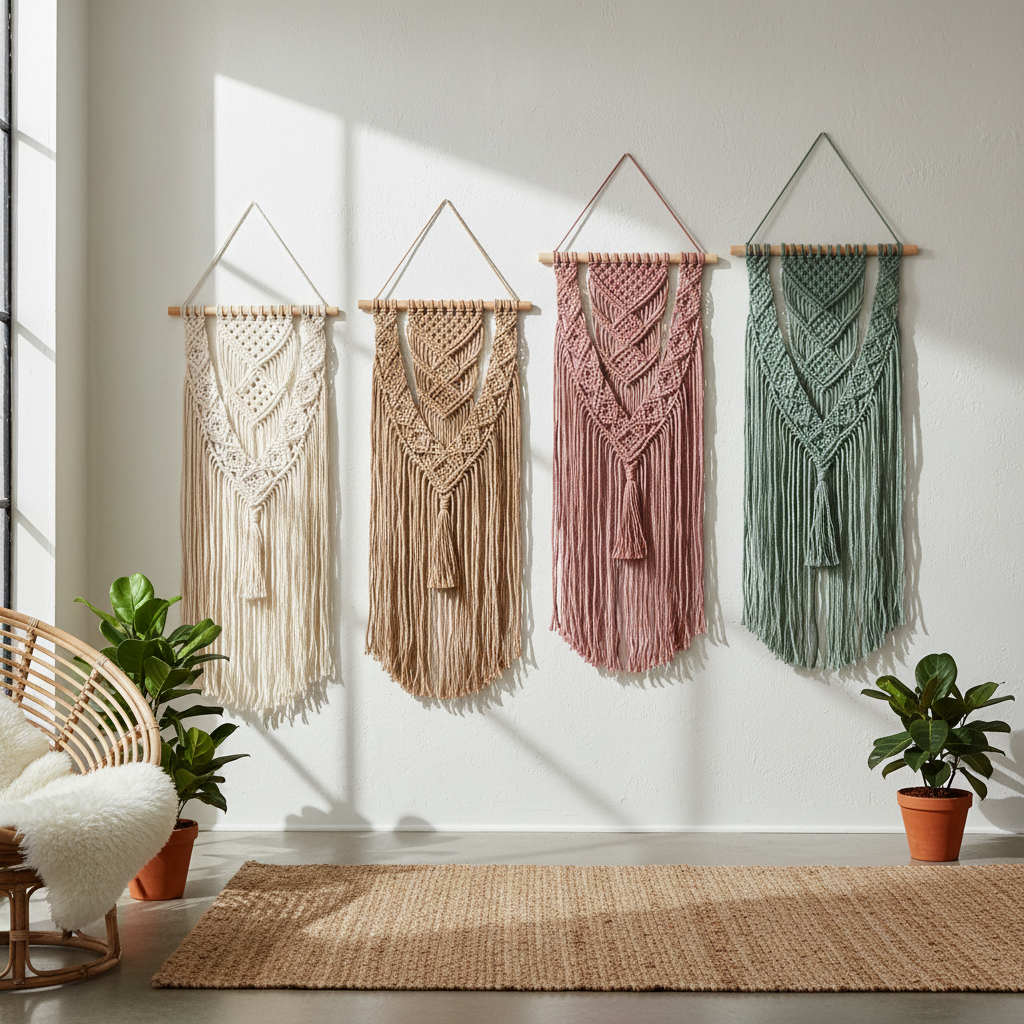 Boho Macramé Wall Hanging in multiple colors