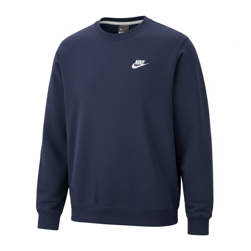 Nike Club Fleece Pullover Crewneck Navy