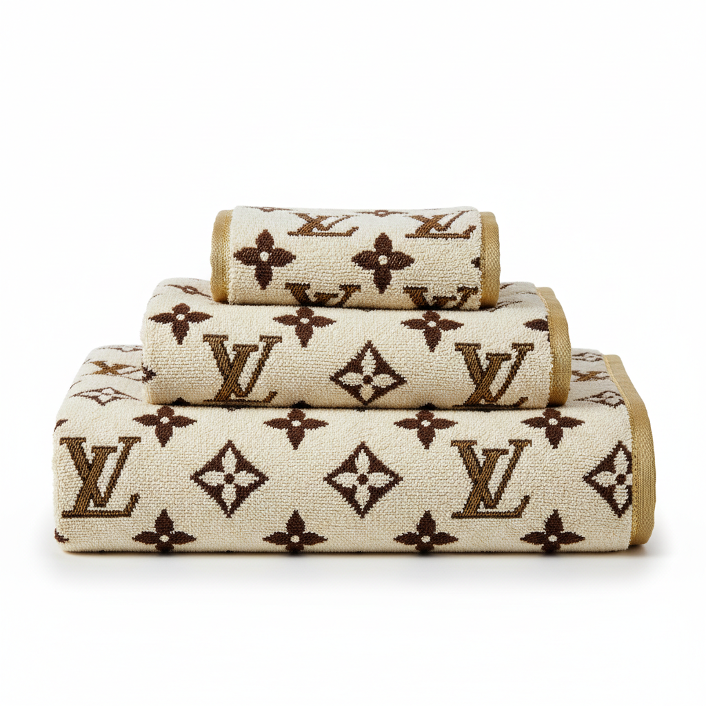 Luxury Monogram Bath Towel Set of 6