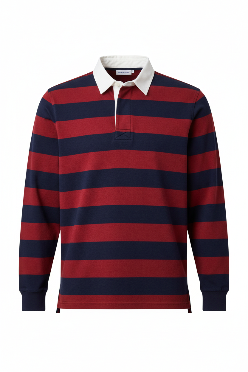 Tommy Hilfiger Men's Striped Rugby Shirt