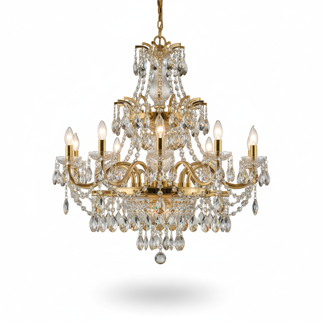 Gold Crystal Chandelier