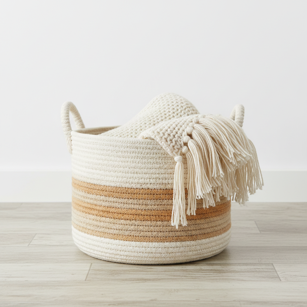 Decorative Woven Rope Basket Small