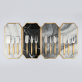 Marble-Look Serving Board & Cheese Set